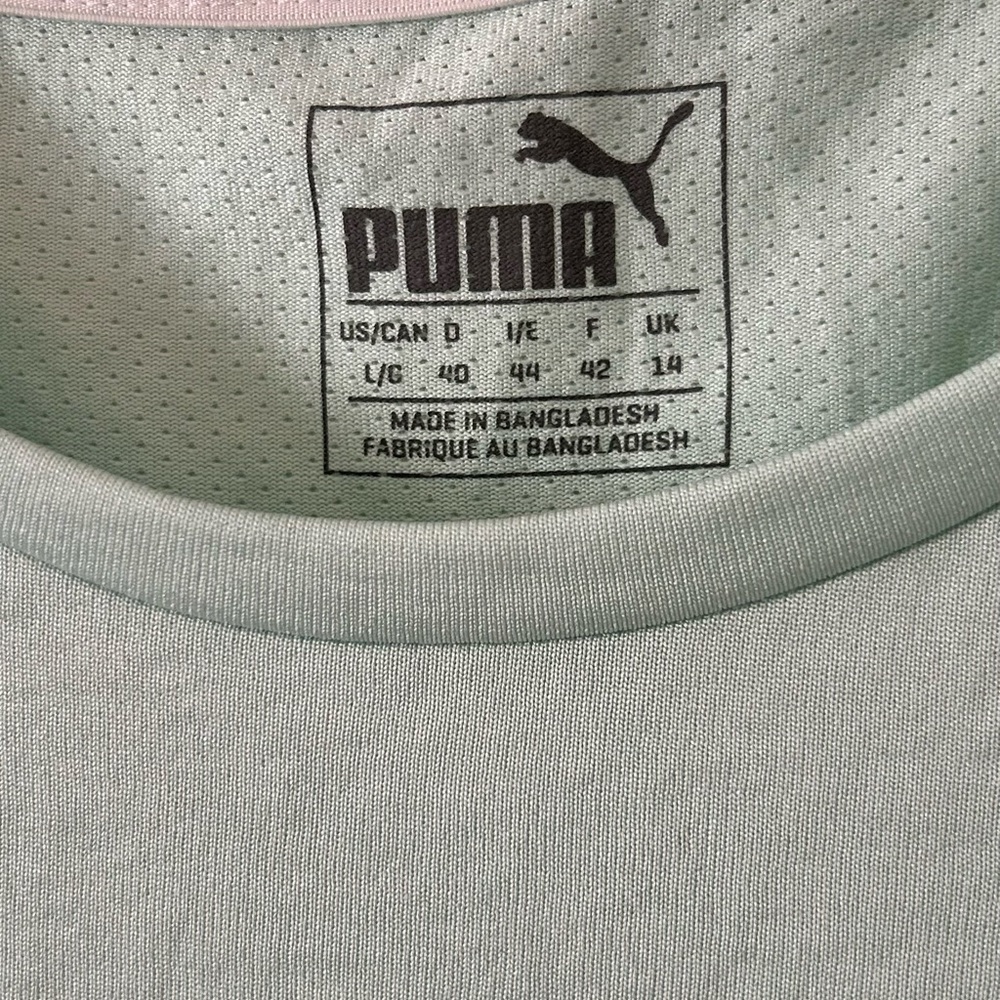 Puma Mint Green Crew Neck Tee
